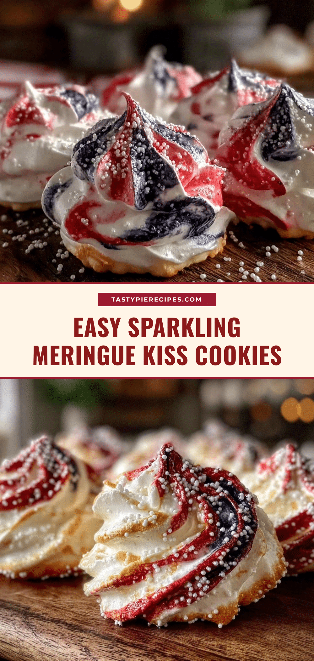 sparkling meringue kiss cookies recipe