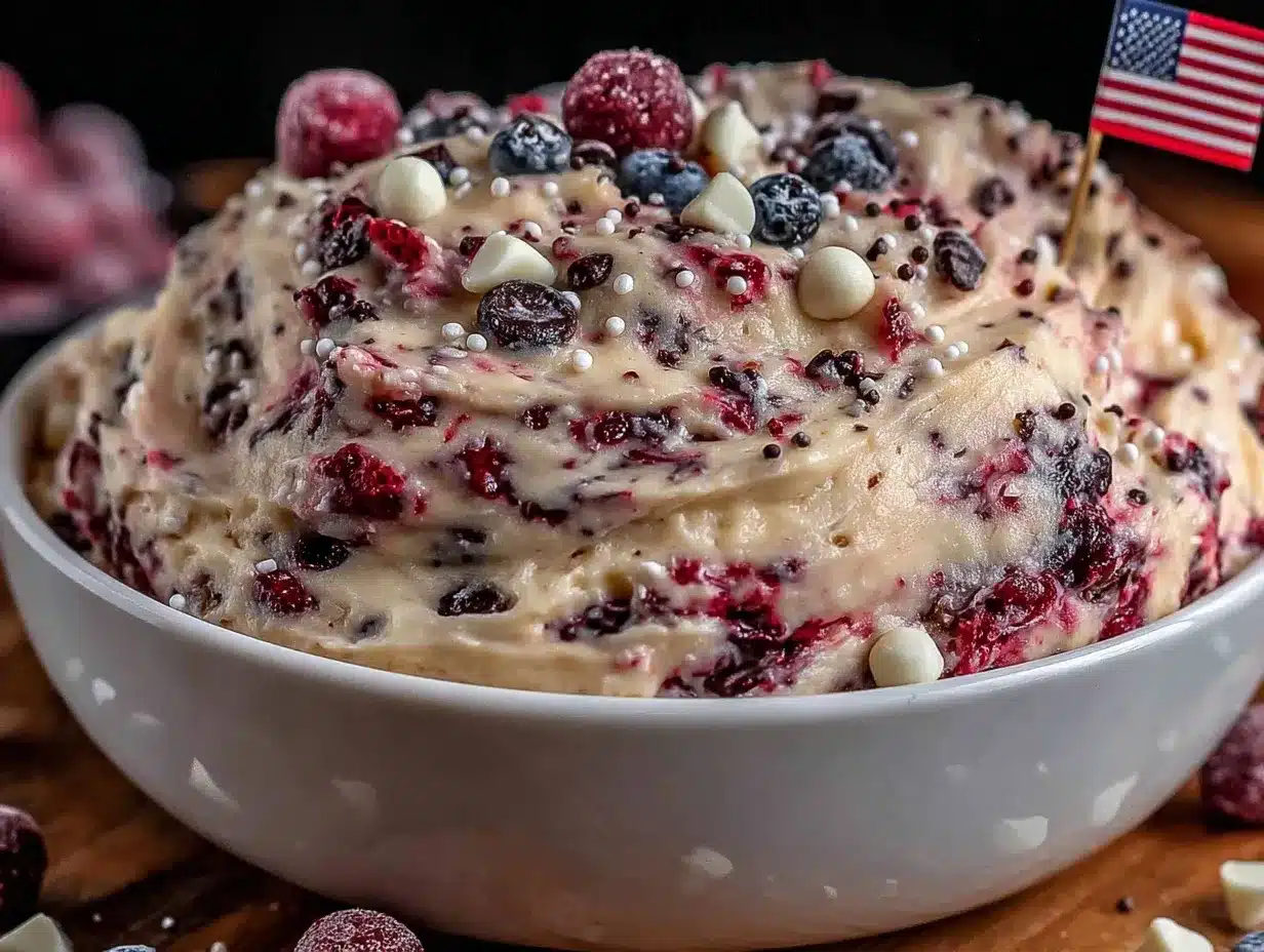 stars and stripes edible cookie dough dip preparation steps
