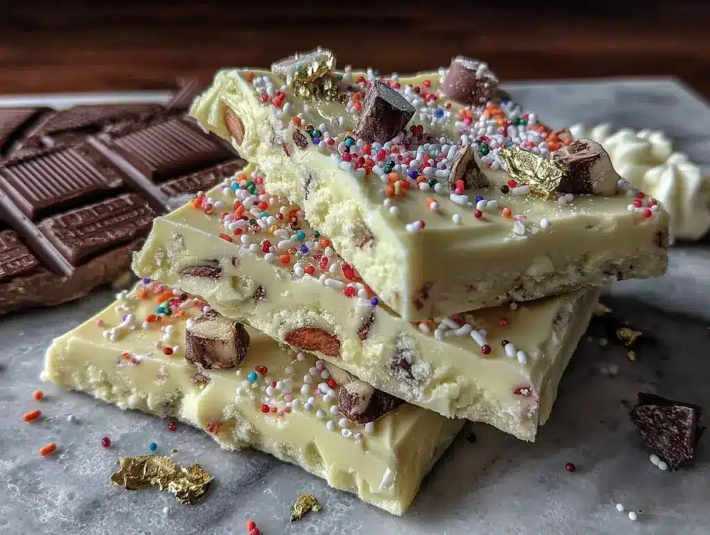 white chocolate bark - featured image