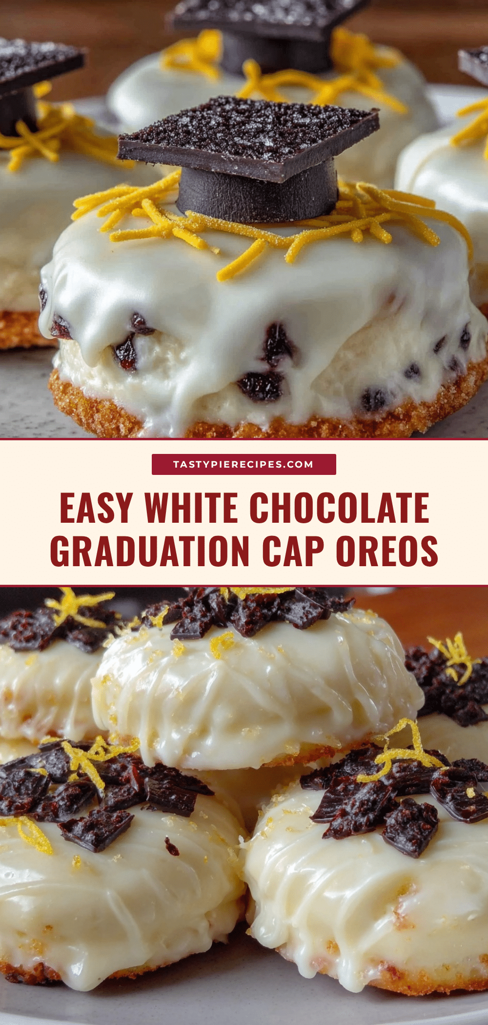 white chocolate graduation cap oreos recipe