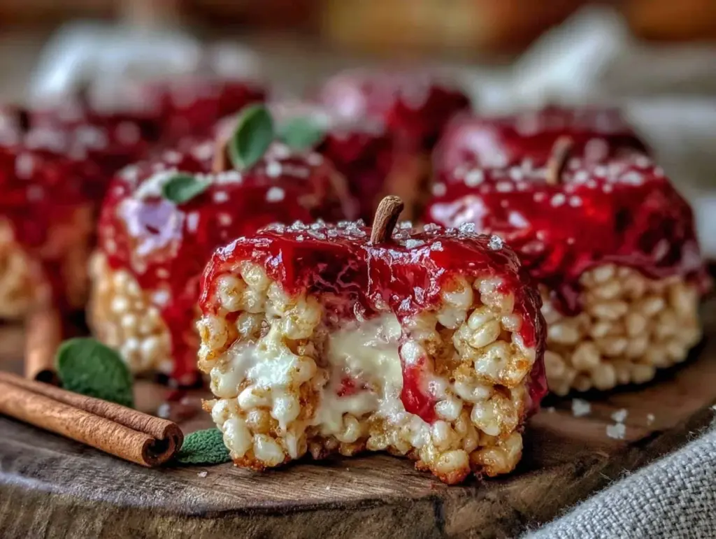 apple shaped rice krispie treats - featured image