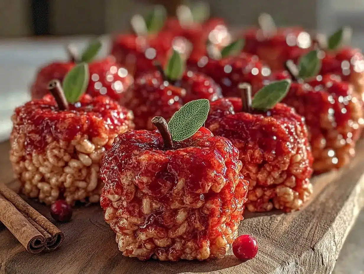 apple shaped rice krispie treats preparation steps