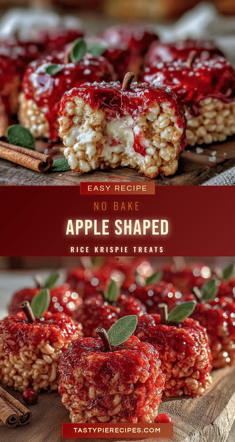 apple shaped rice krispie treats recipe