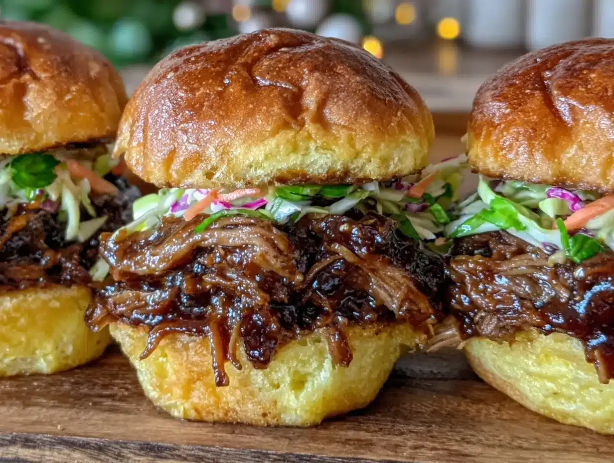beer-braised BBQ pulled pork sliders preparation steps