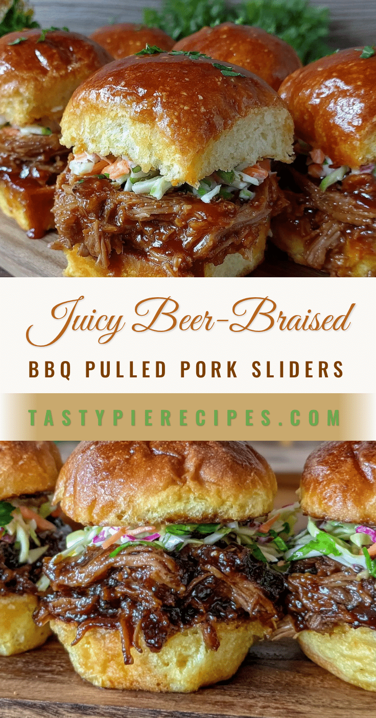 beer-braised BBQ pulled pork sliders recipe