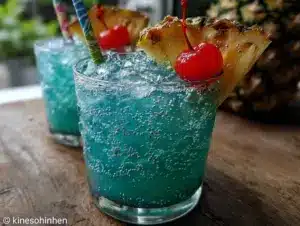 Blue Hawaiian Punch mocktail - featured image