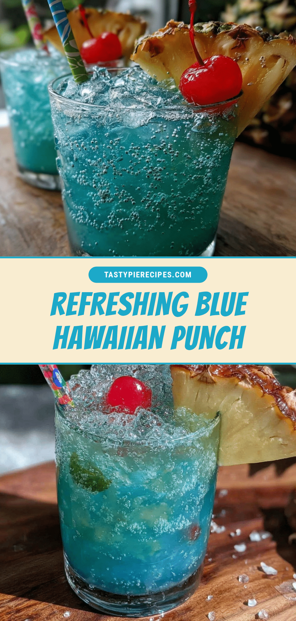 Blue Hawaiian Punch mocktail recipe