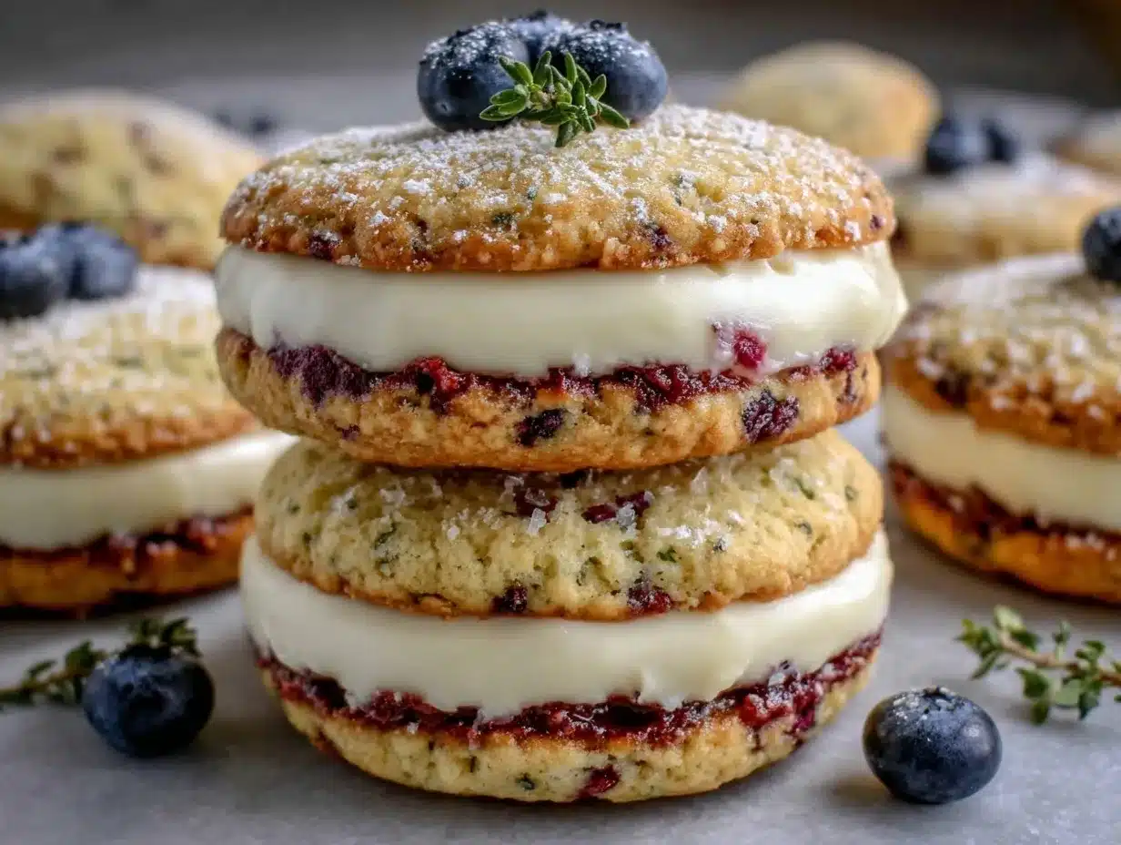 blueberry lemon cookie sandwiches preparation steps