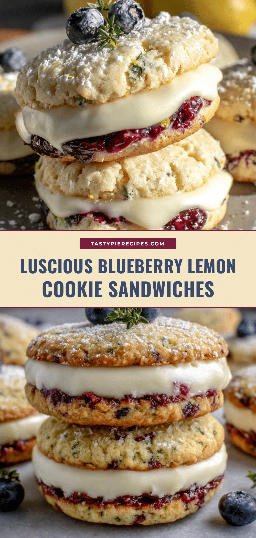 blueberry lemon cookie sandwiches recipe