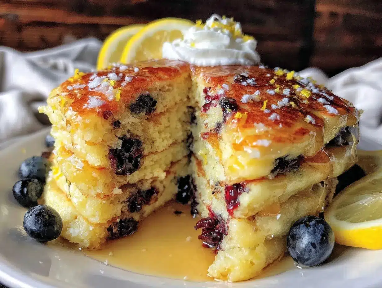 blueberry lemon ricotta pancakes preparation steps