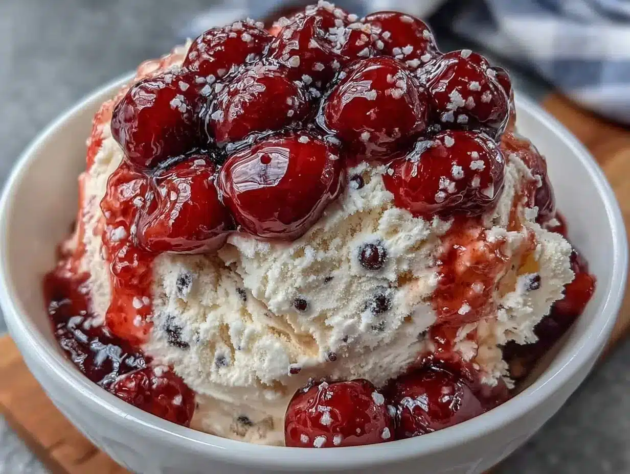 boozy bing cherry jubilee preparation steps