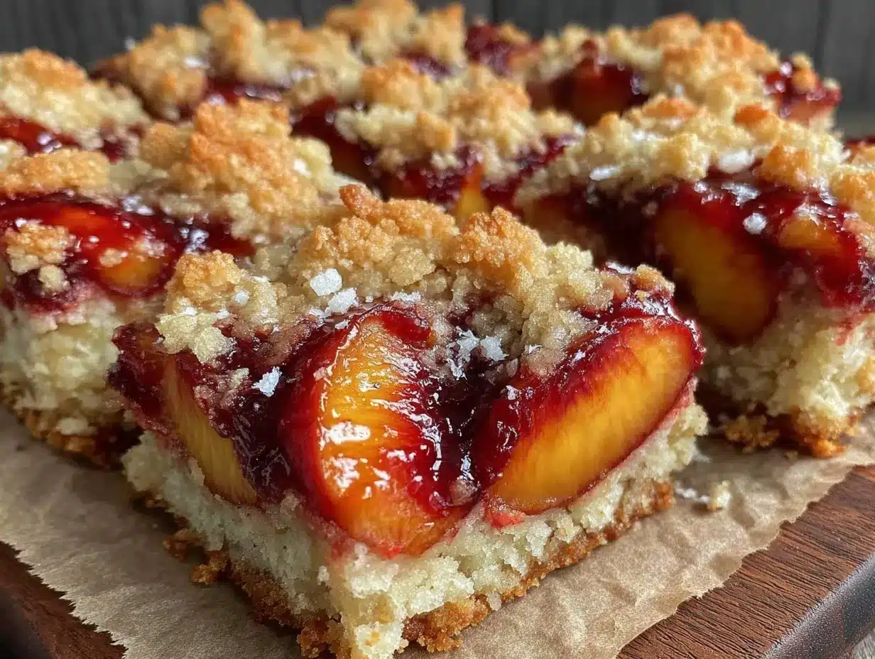 brown butter nectarine crumble bars preparation steps