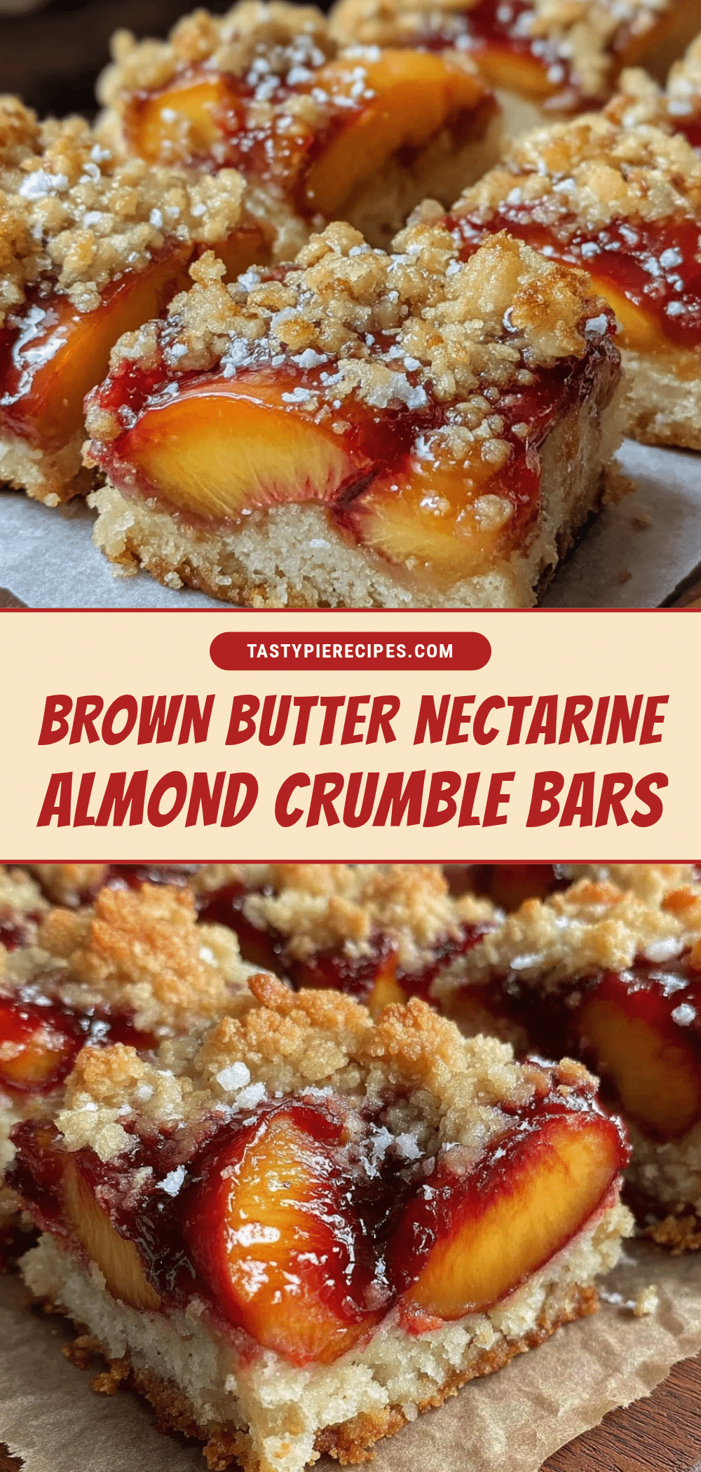 brown butter nectarine crumble bars recipe