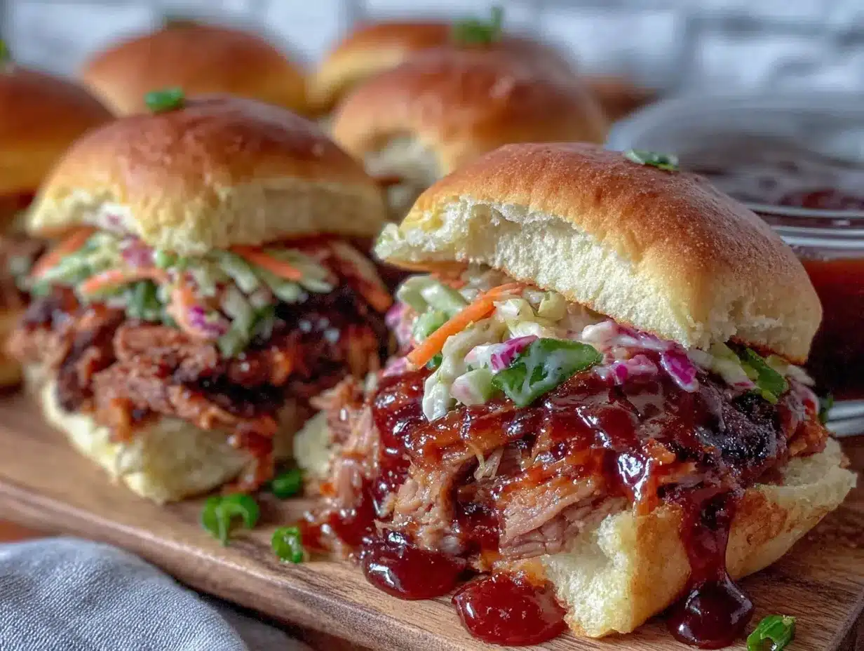 Carolina Gold BBQ Pulled Pork Sliders preparation steps