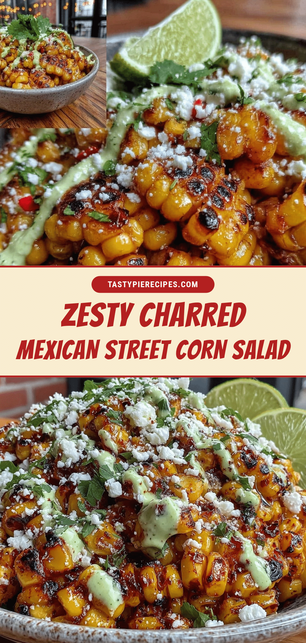 charred Mexican street corn salad recipe