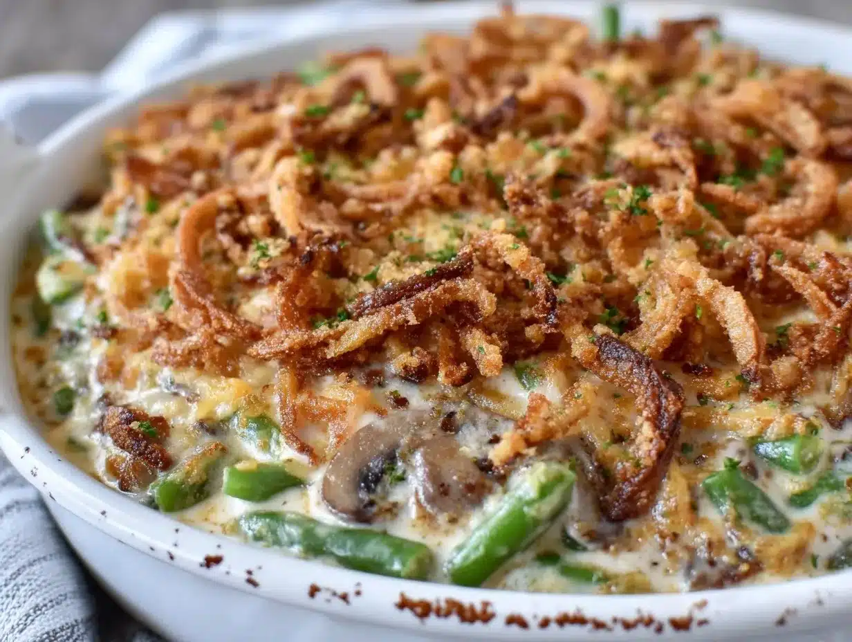 classic green bean casserole preparation steps