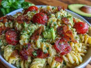 creamy blt pasta salad - featured image