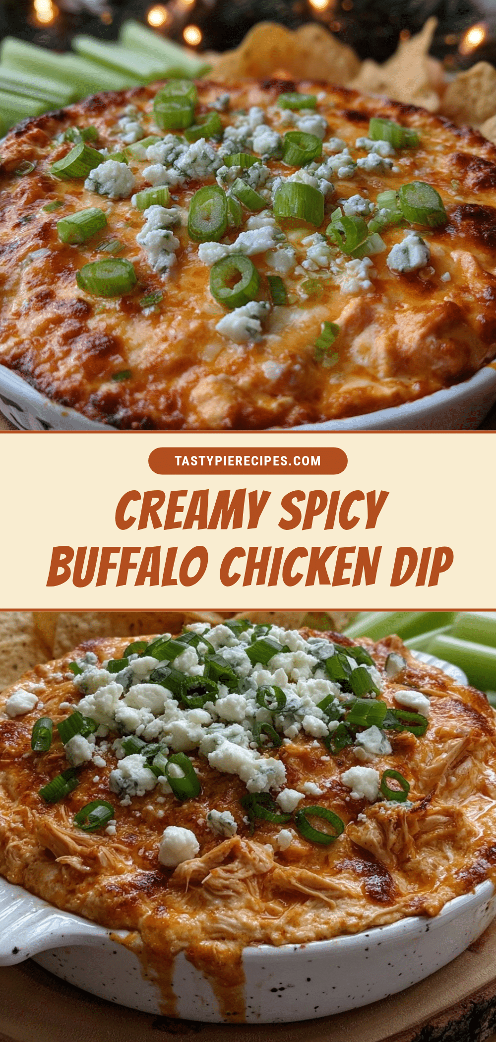 creamy buffalo chicken dip recipe