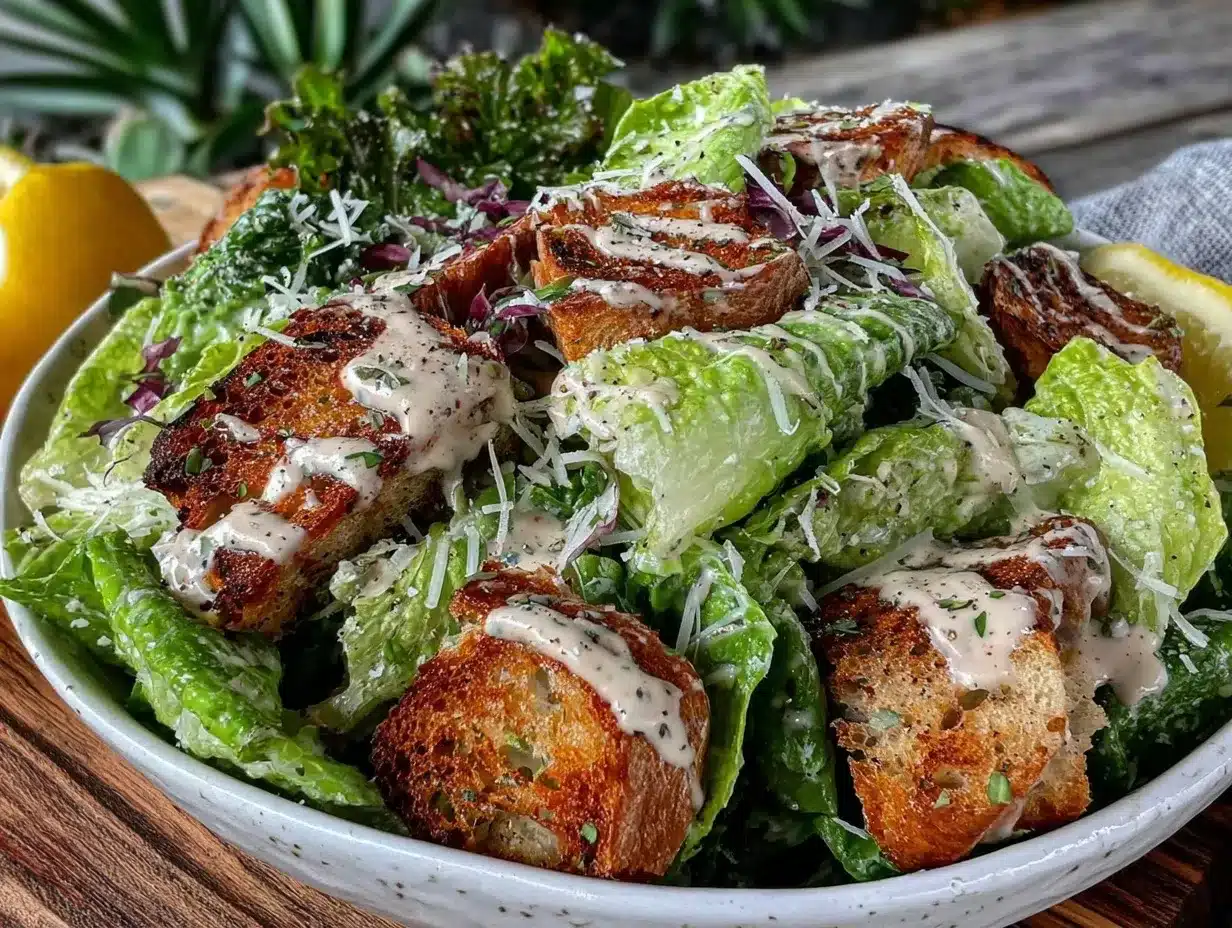 Creamy Classic Caesar Salad preparation steps
