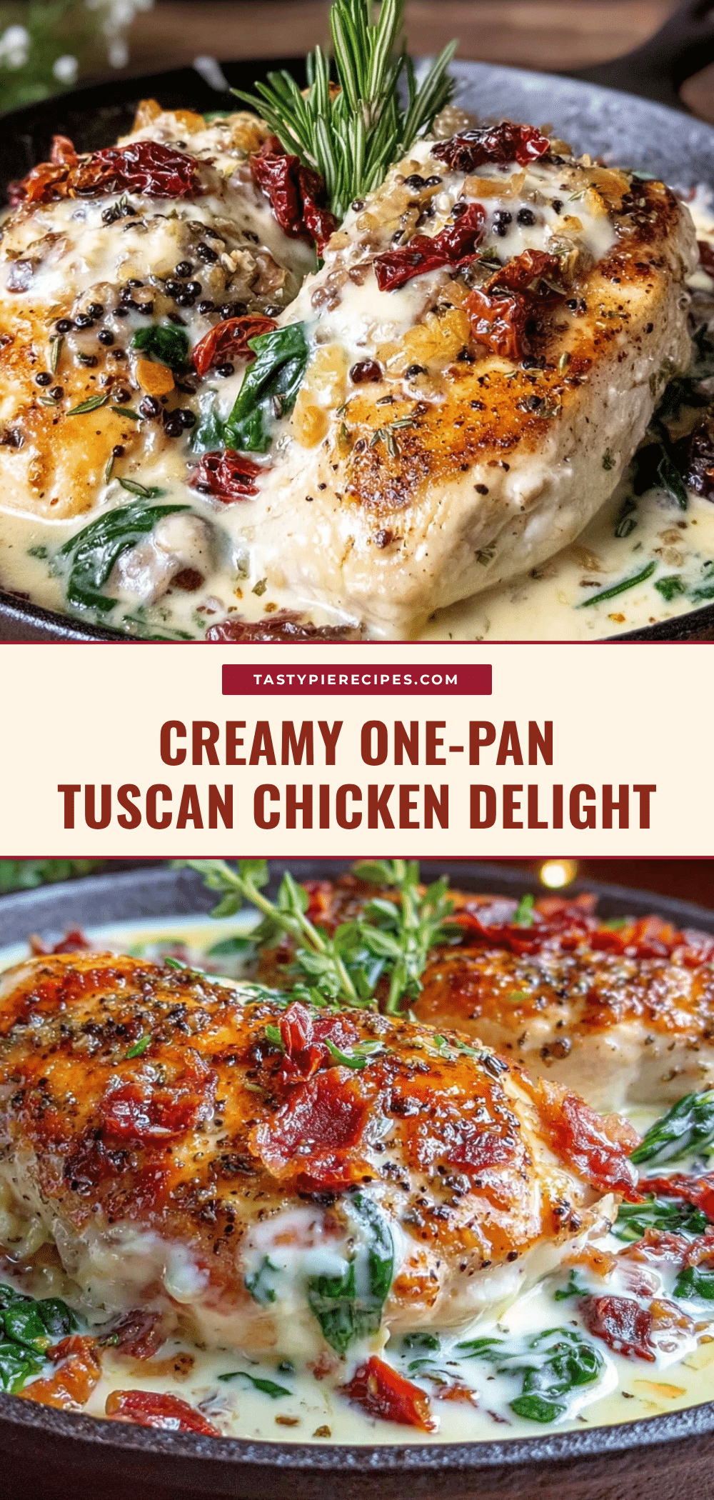 creamy one-pan tuscan chicken recipe
