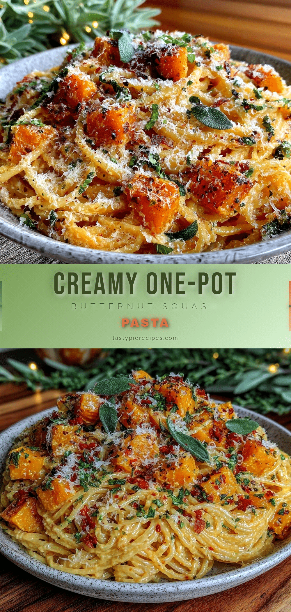 creamy one-pot butternut squash pasta recipe