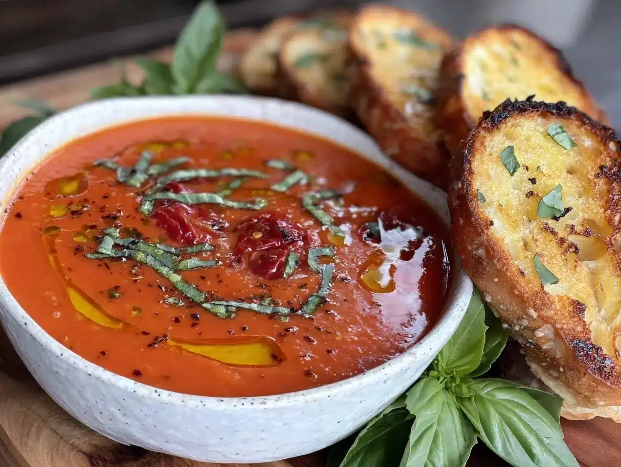 creamy roasted tomato basil soup preparation steps
