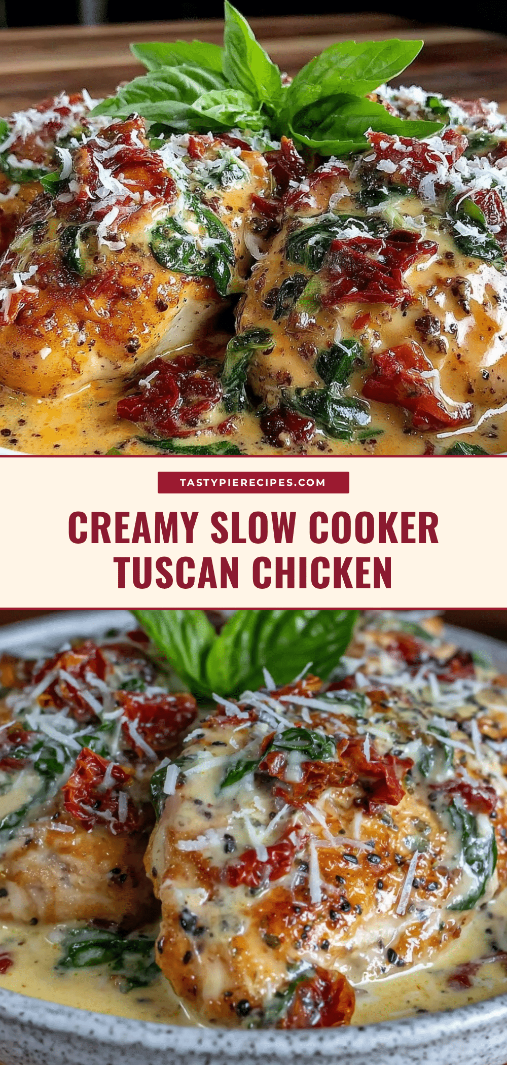 creamy slow cooker tuscan chicken recipe