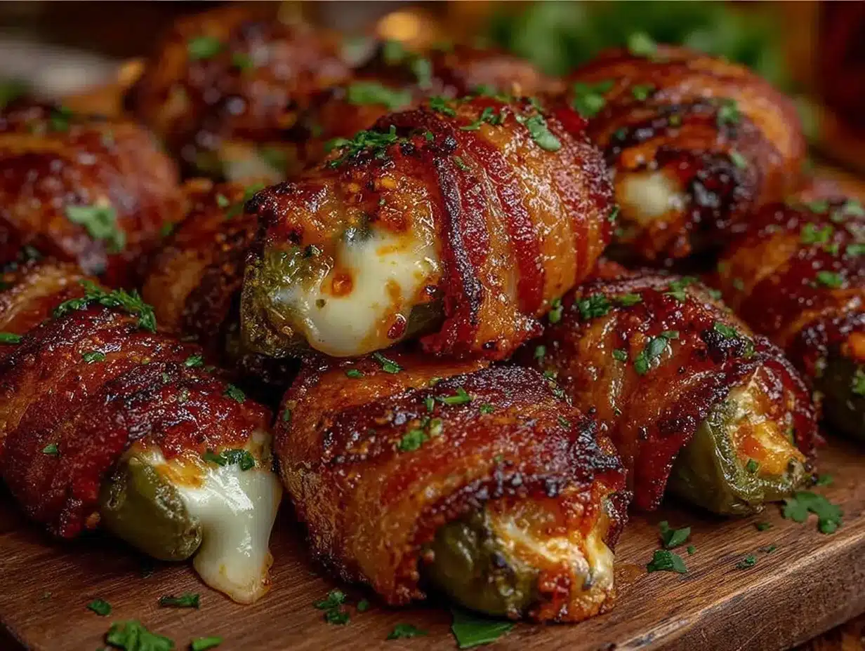 crispy firecracker bacon-wrapped jalapeño poppers preparation steps