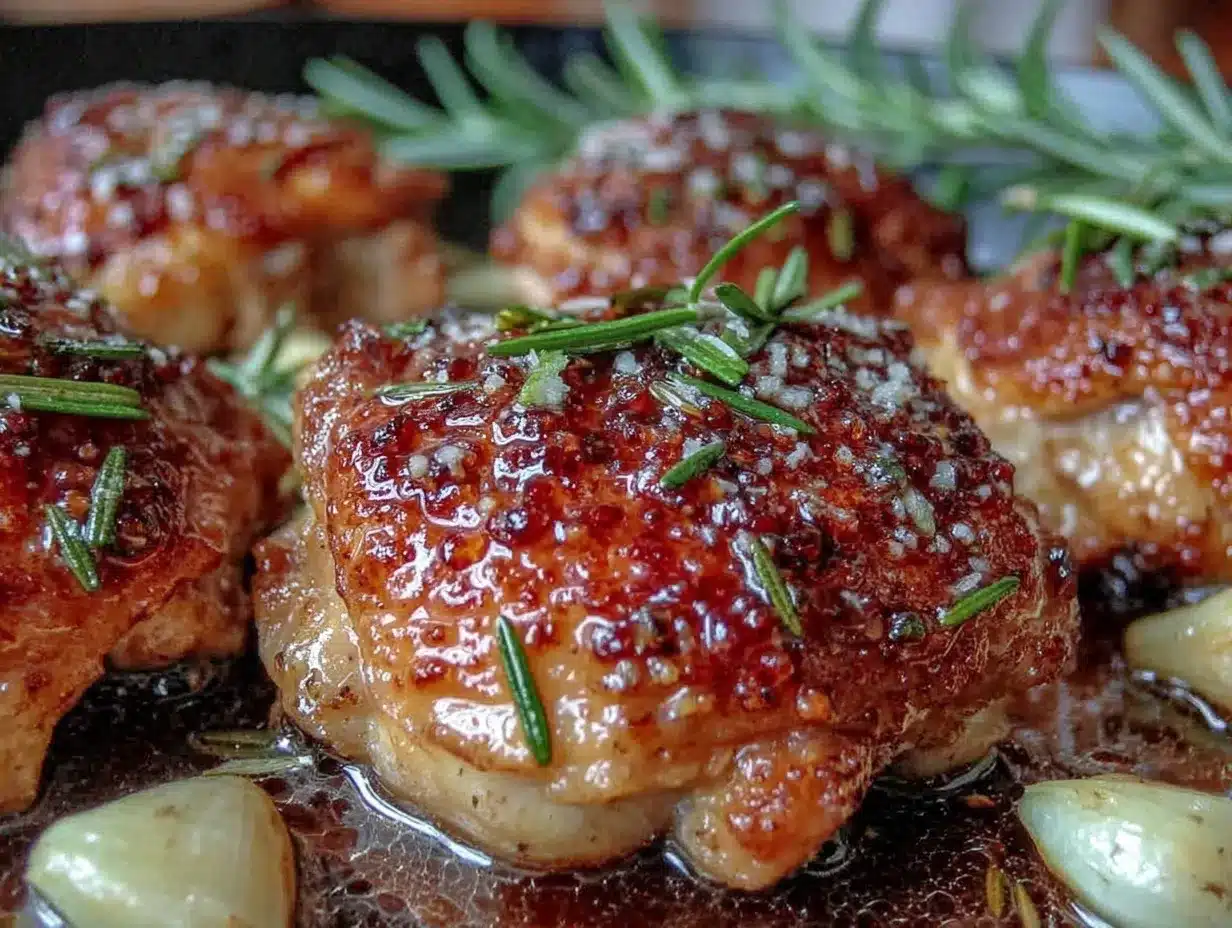 crispy garlic butter chicken thighs preparation steps