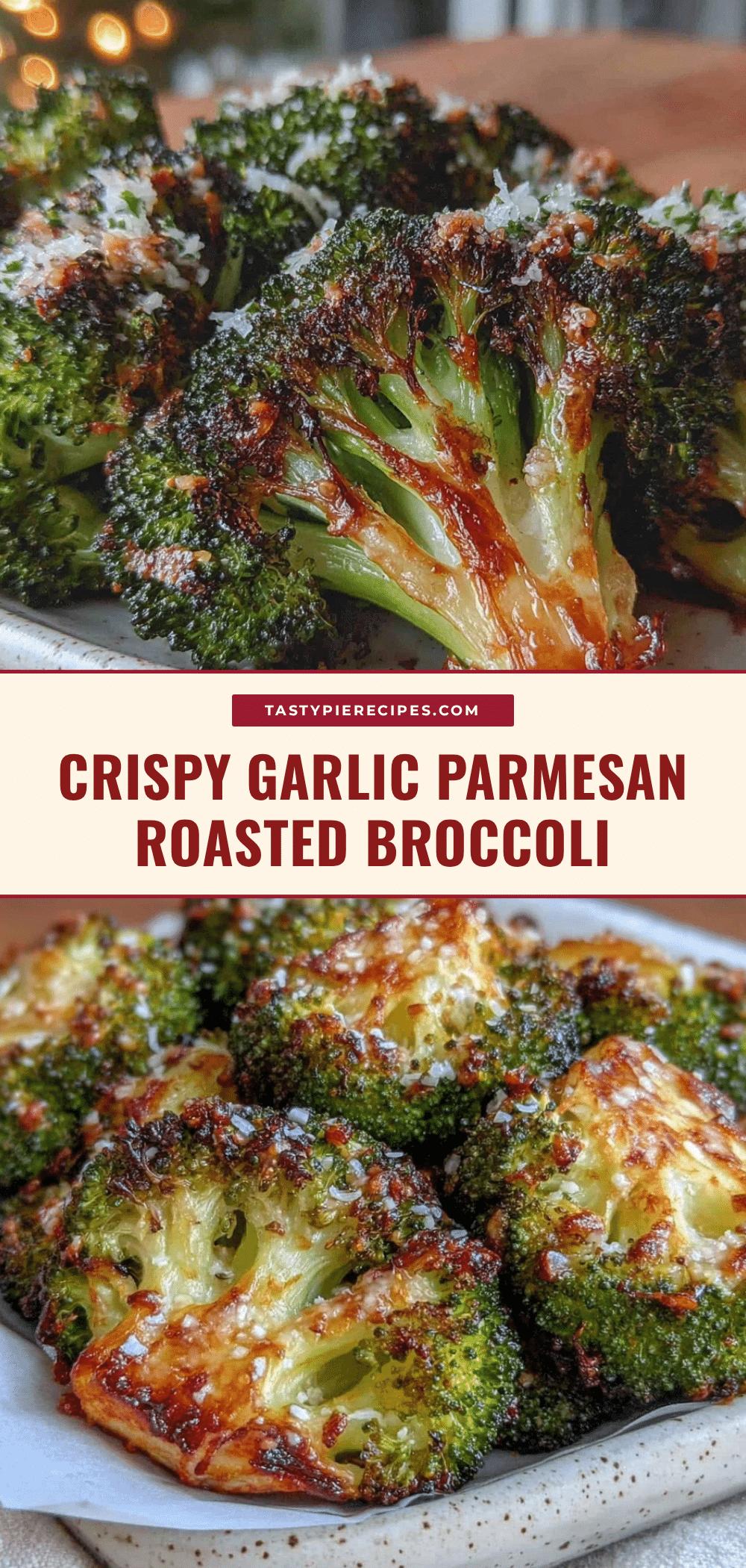 crispy garlic parmesan roasted broccoli recipe