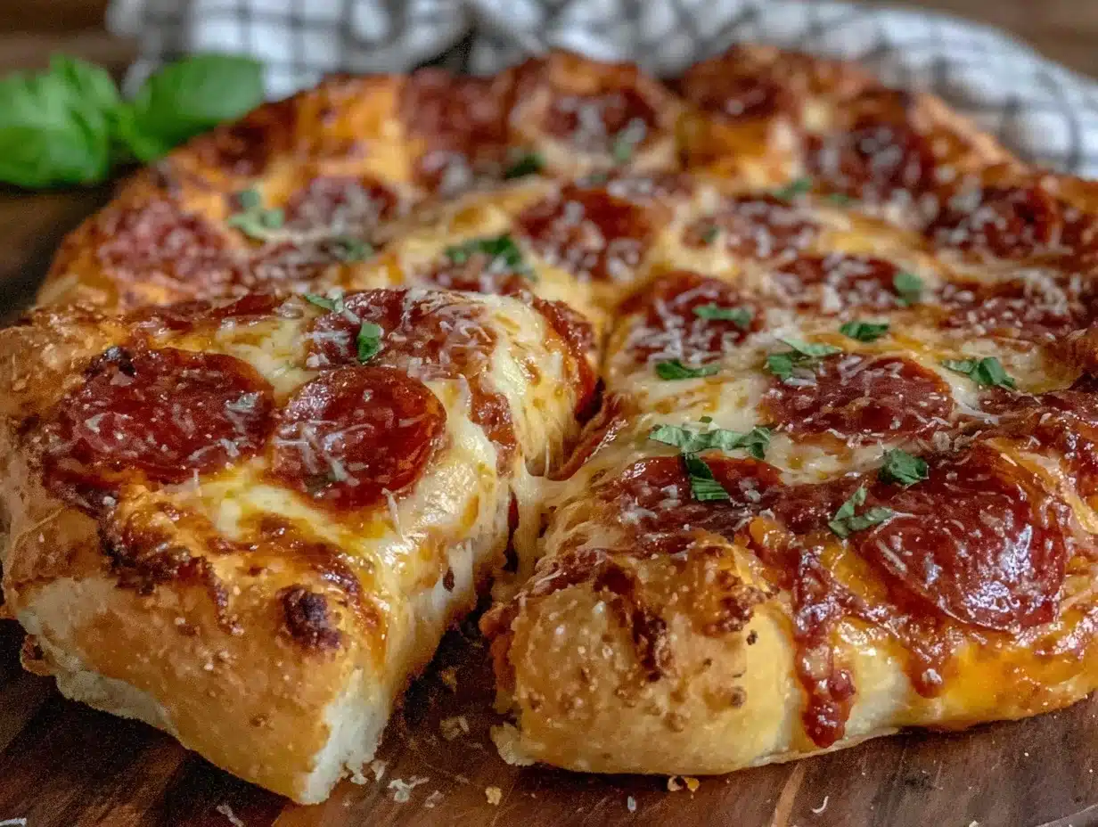 crispy homemade pepperoni pizza - featured image