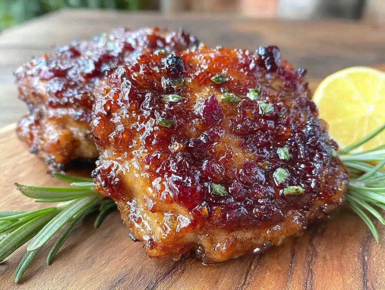 crispy honey glazed grilled chicken thighs preparation steps