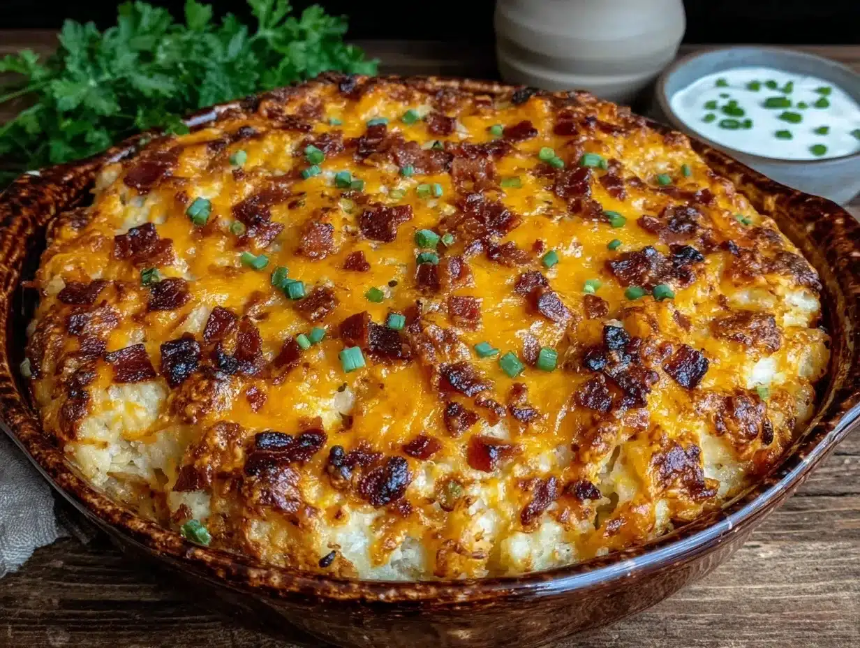crispy loaded twice-baked potato casserole preparation steps