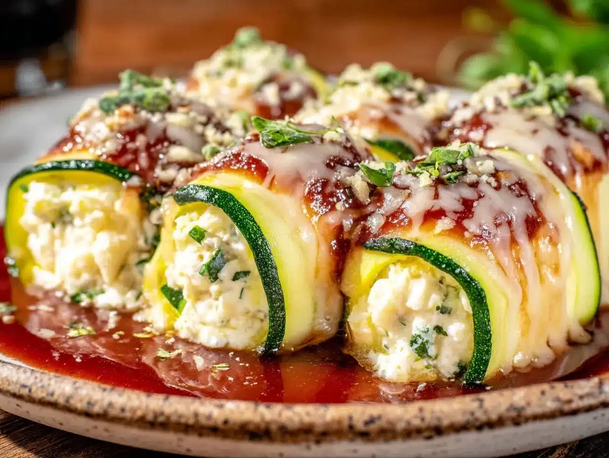 easy cheesy zucchini lasagna roll-ups preparation steps