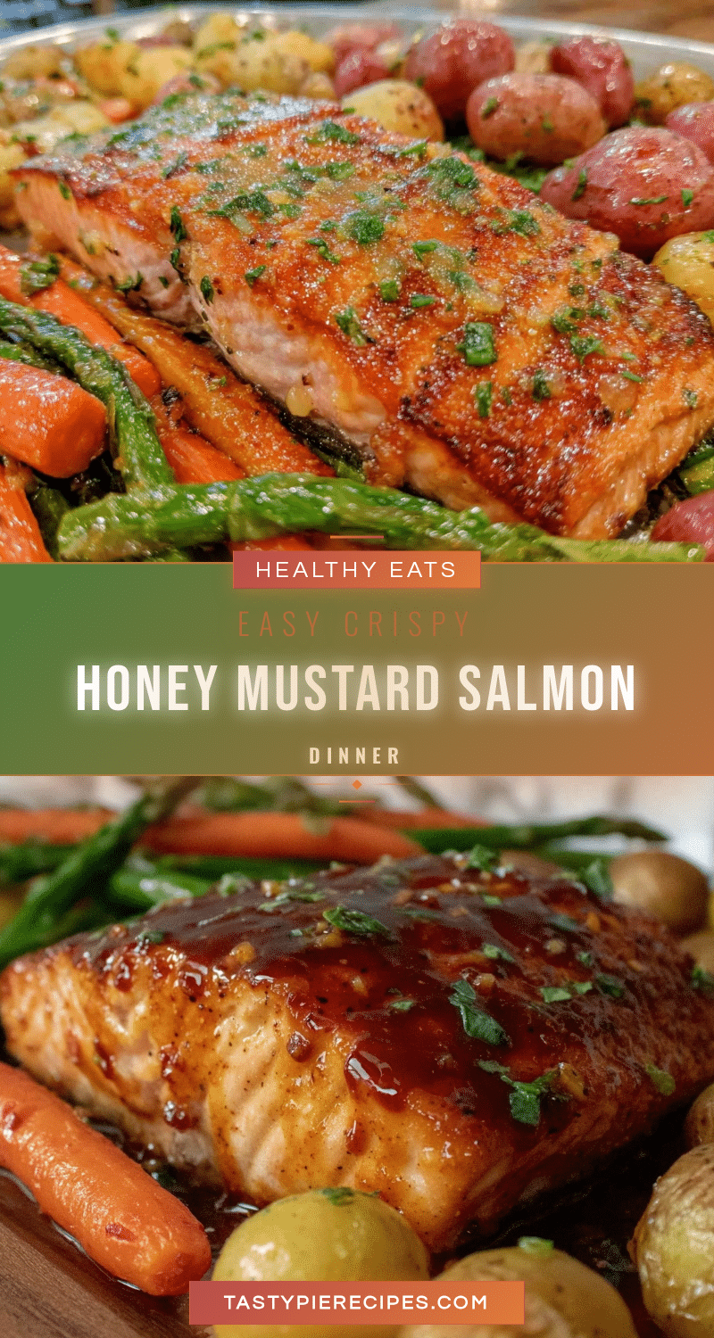 easy crispy sheet pan honey mustard salmon recipe