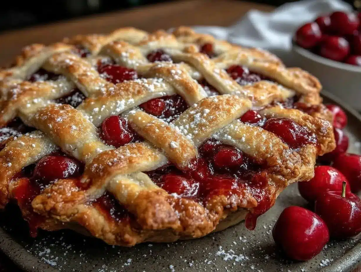 easy fresh sour cherry pie preparation steps