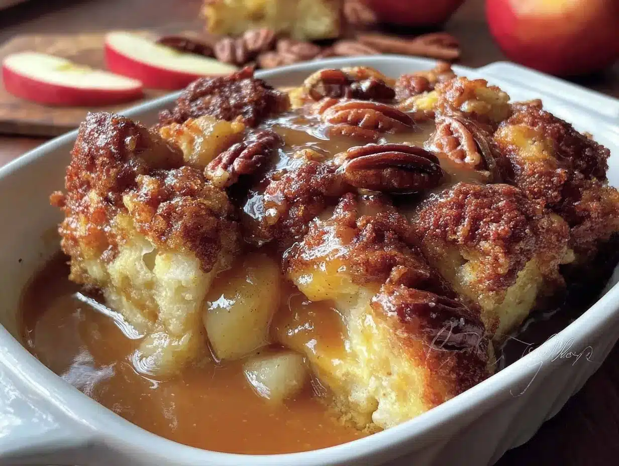 easy gooey caramel apple dump cake preparation steps