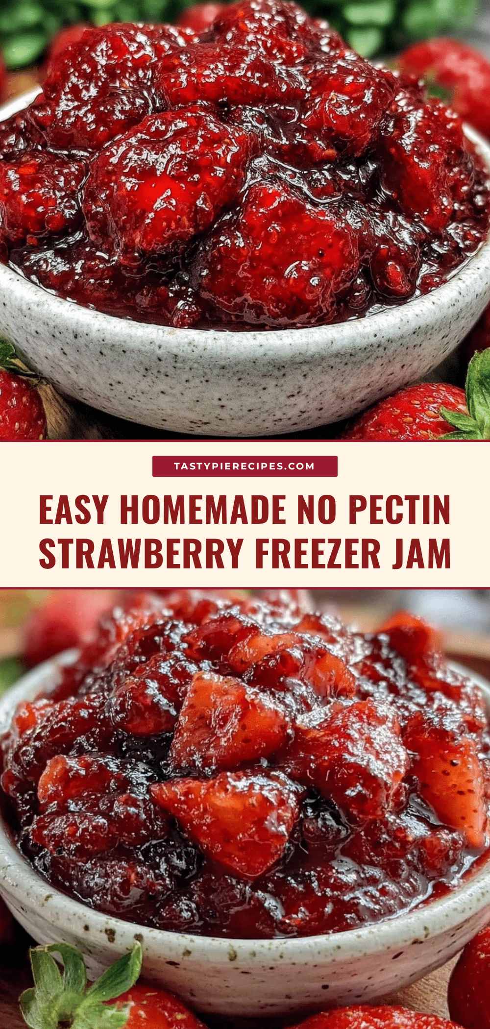 easy homemade strawberry freezer jam no pectin recipe