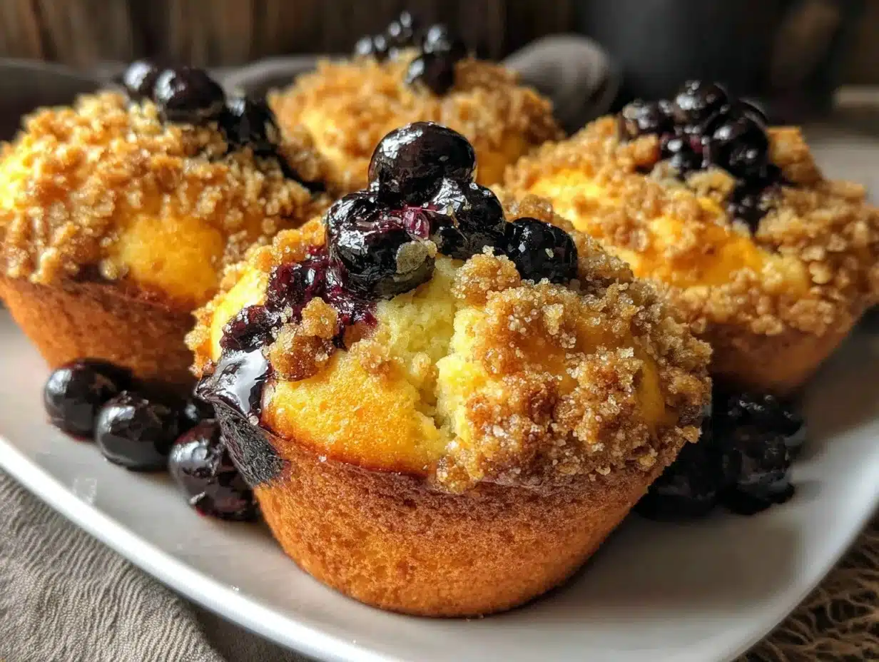 easy mini blueberry muffins - featured image