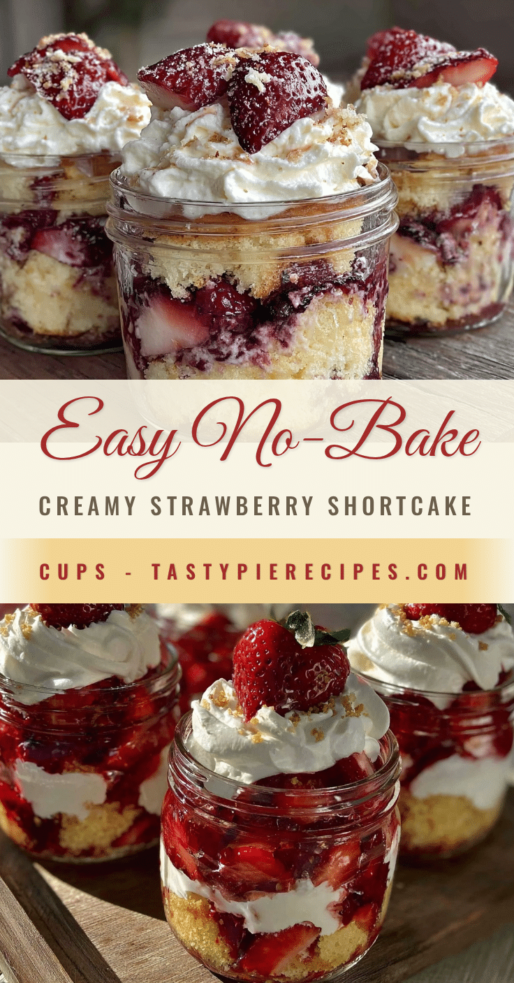 easy no bake strawberry shortcake trifle cups recipe