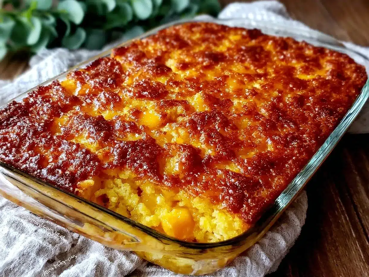 easy peach cobbler dump cake preparation steps