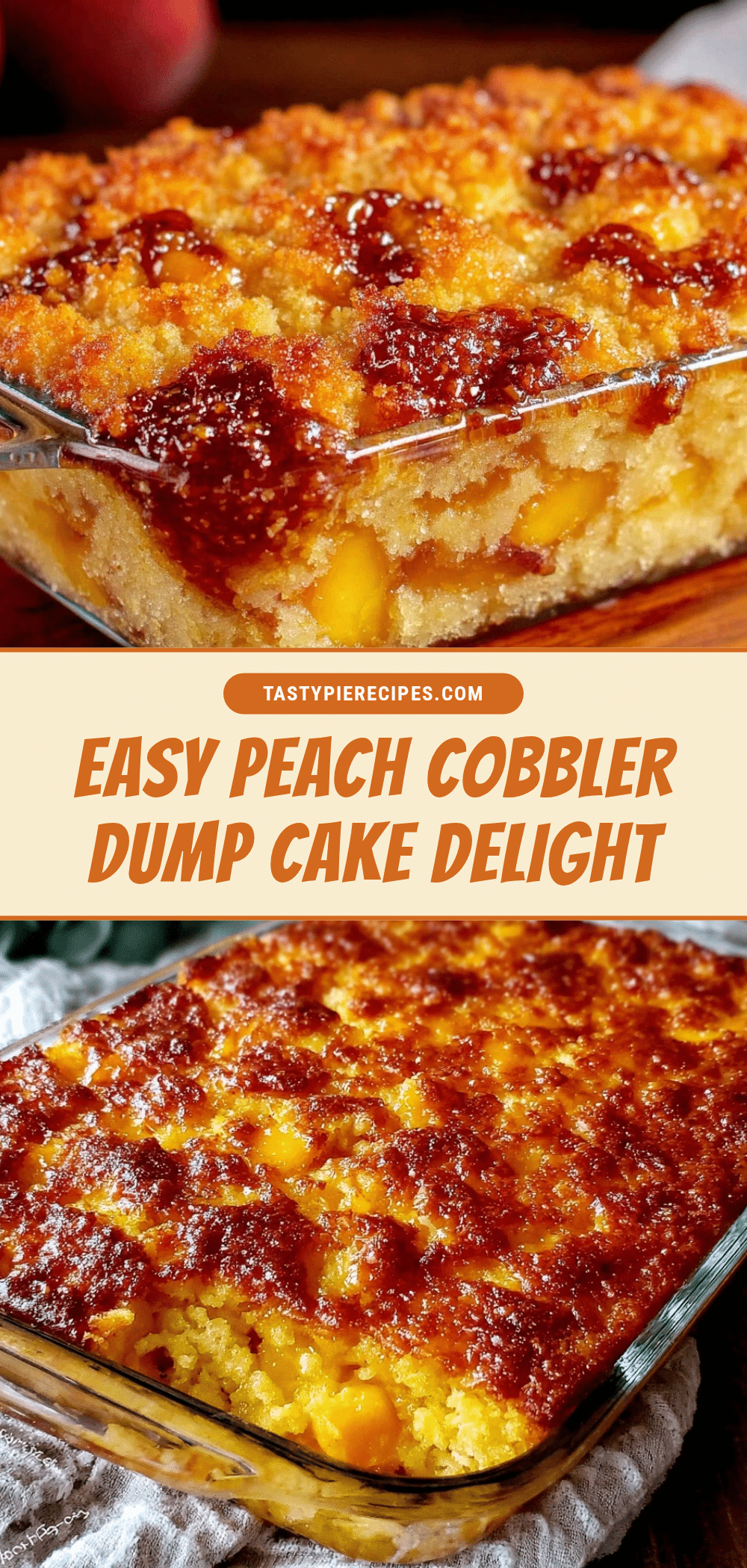 easy peach cobbler dump cake recipe