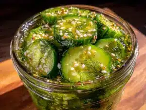 easy quick refrigerator dill pickles - featured image