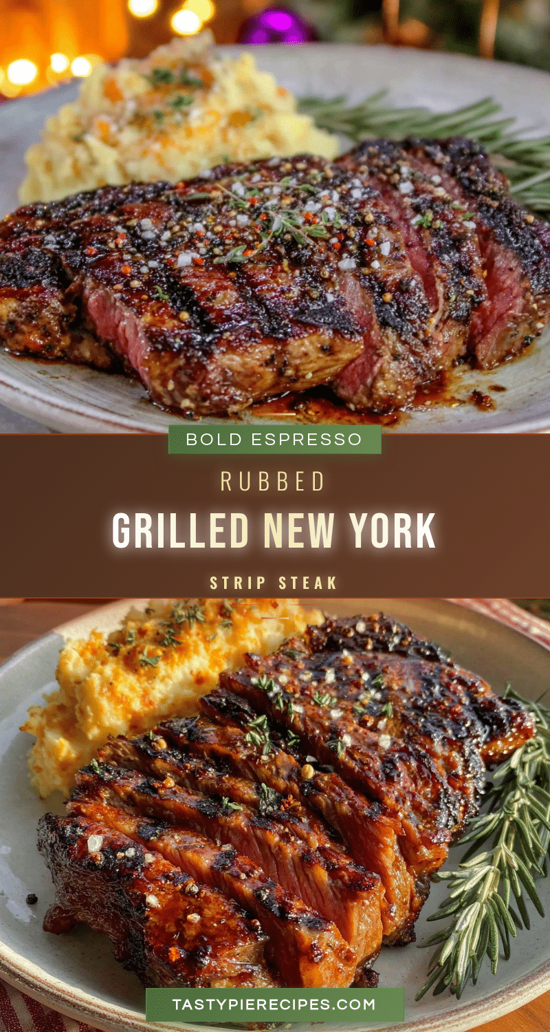 espresso rubbed grilled new york strip steak recipe