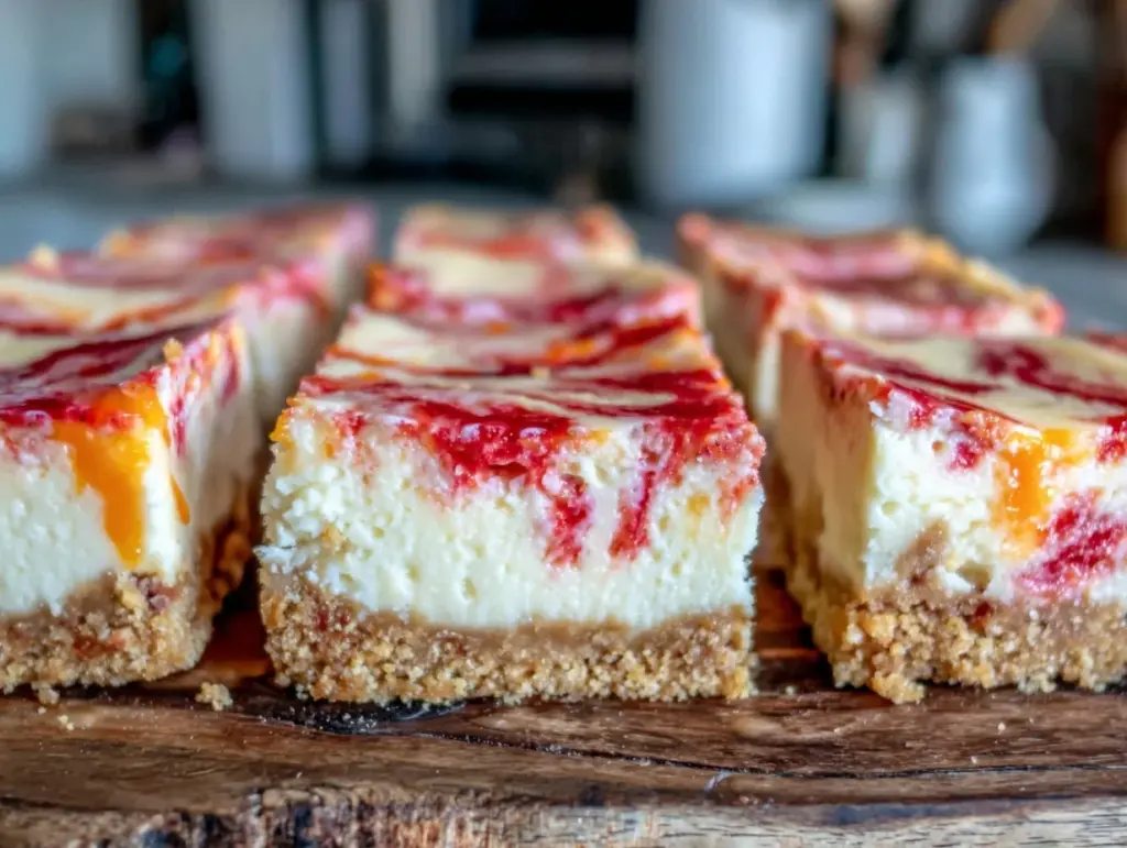 firecracker cheesecake bars - featured image