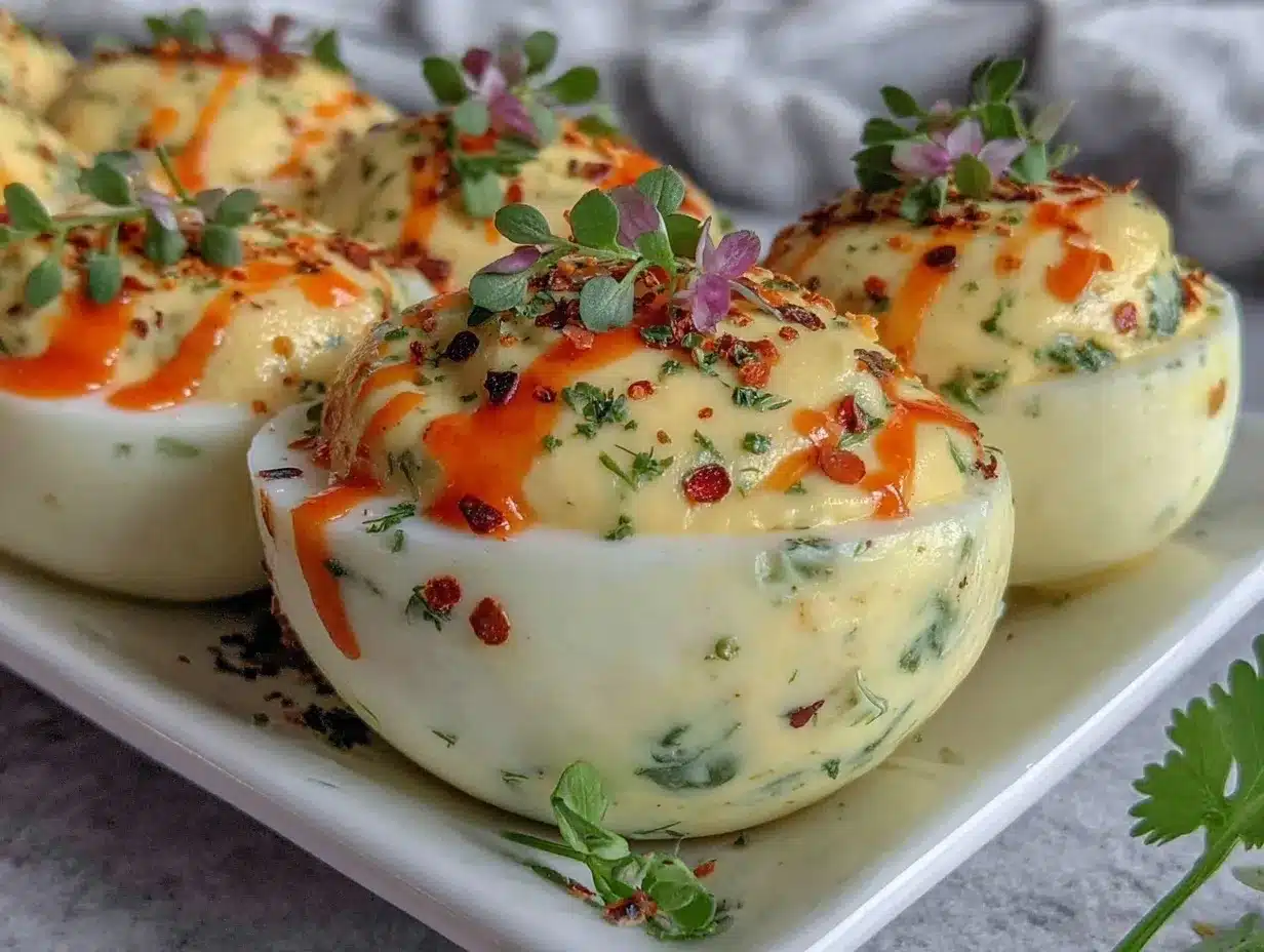 firecracker deviled eggs preparation steps