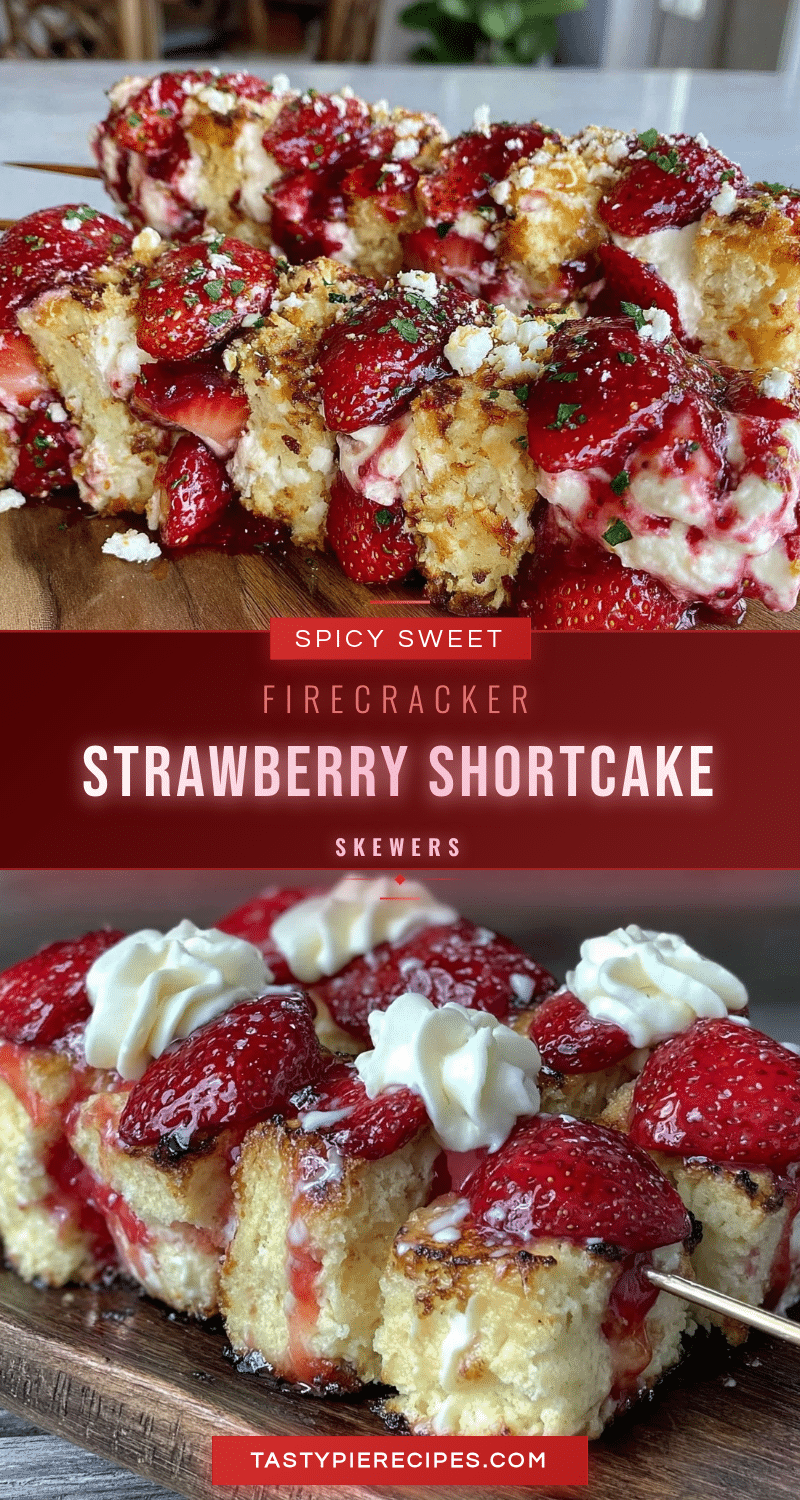 Flavorful Firecracker Strawberry Shortcake Skewers recipe