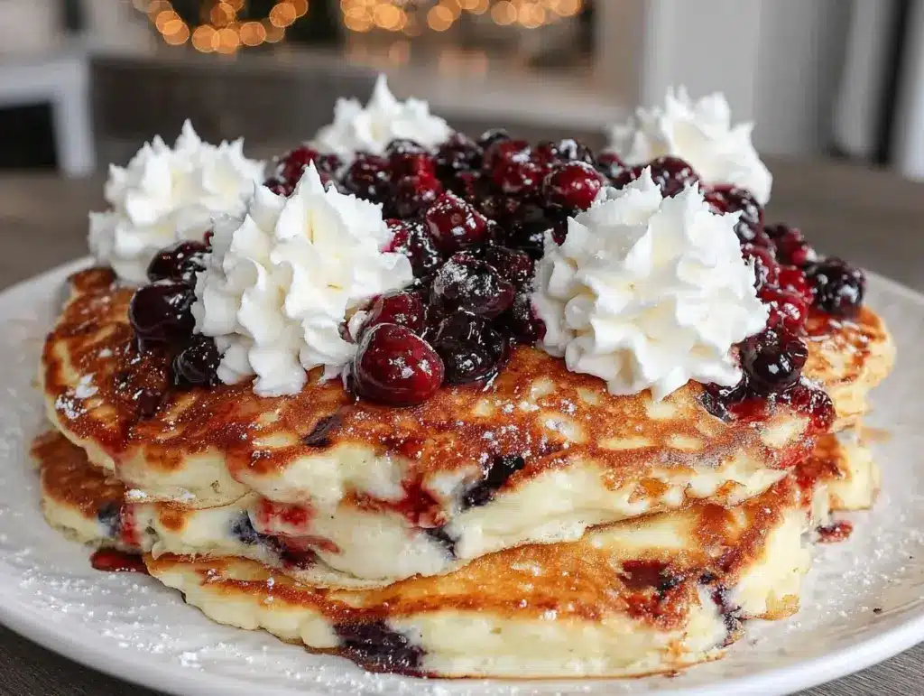 fluffy blueberry pancakes - featured image