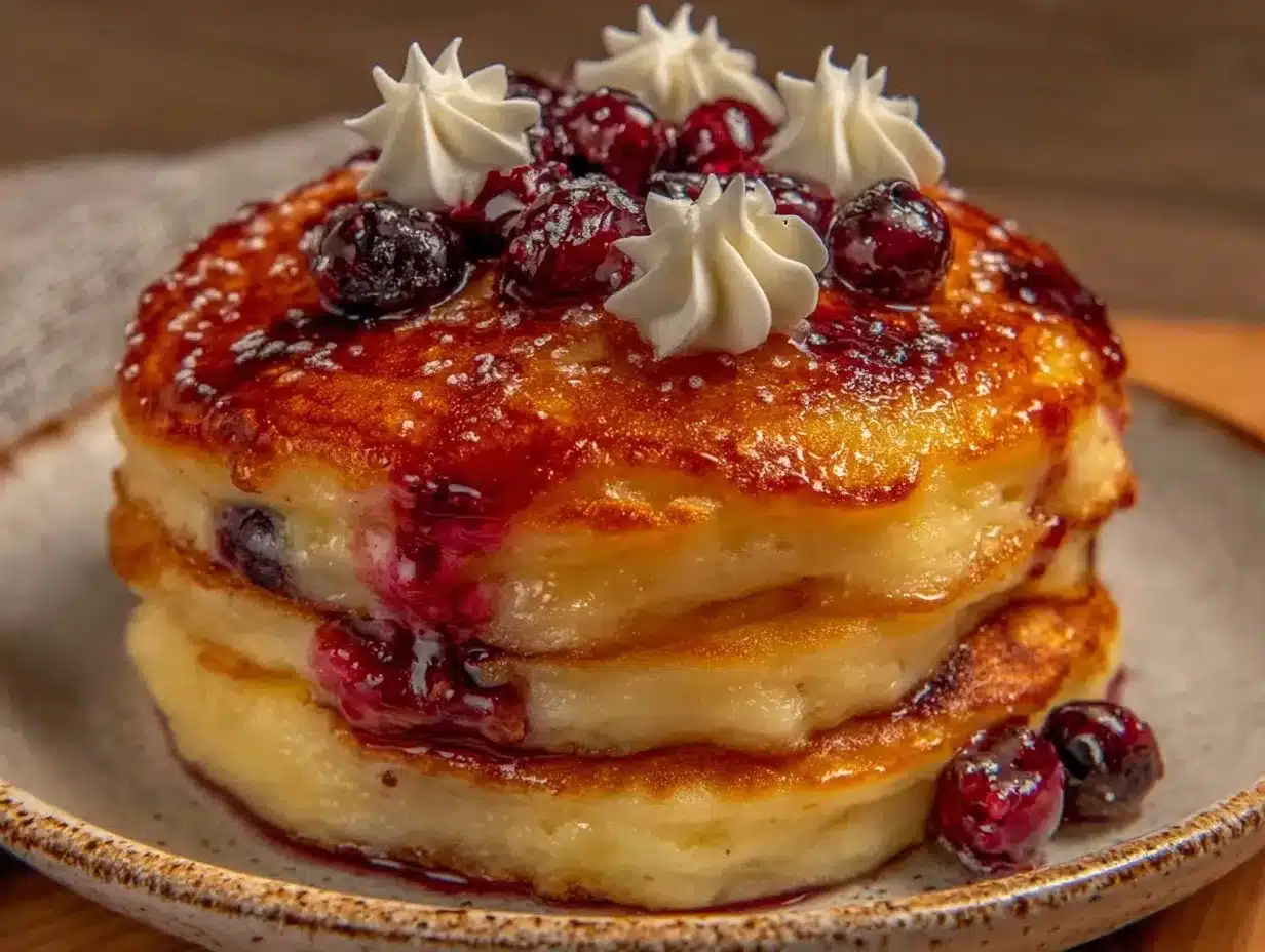 fluffy blueberry pancakes preparation steps