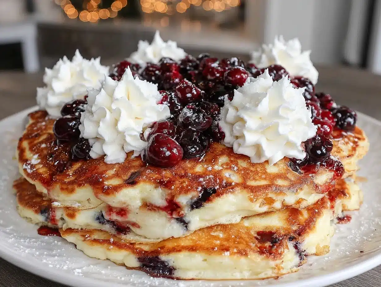 fluffy blueberry pancakes - featured image